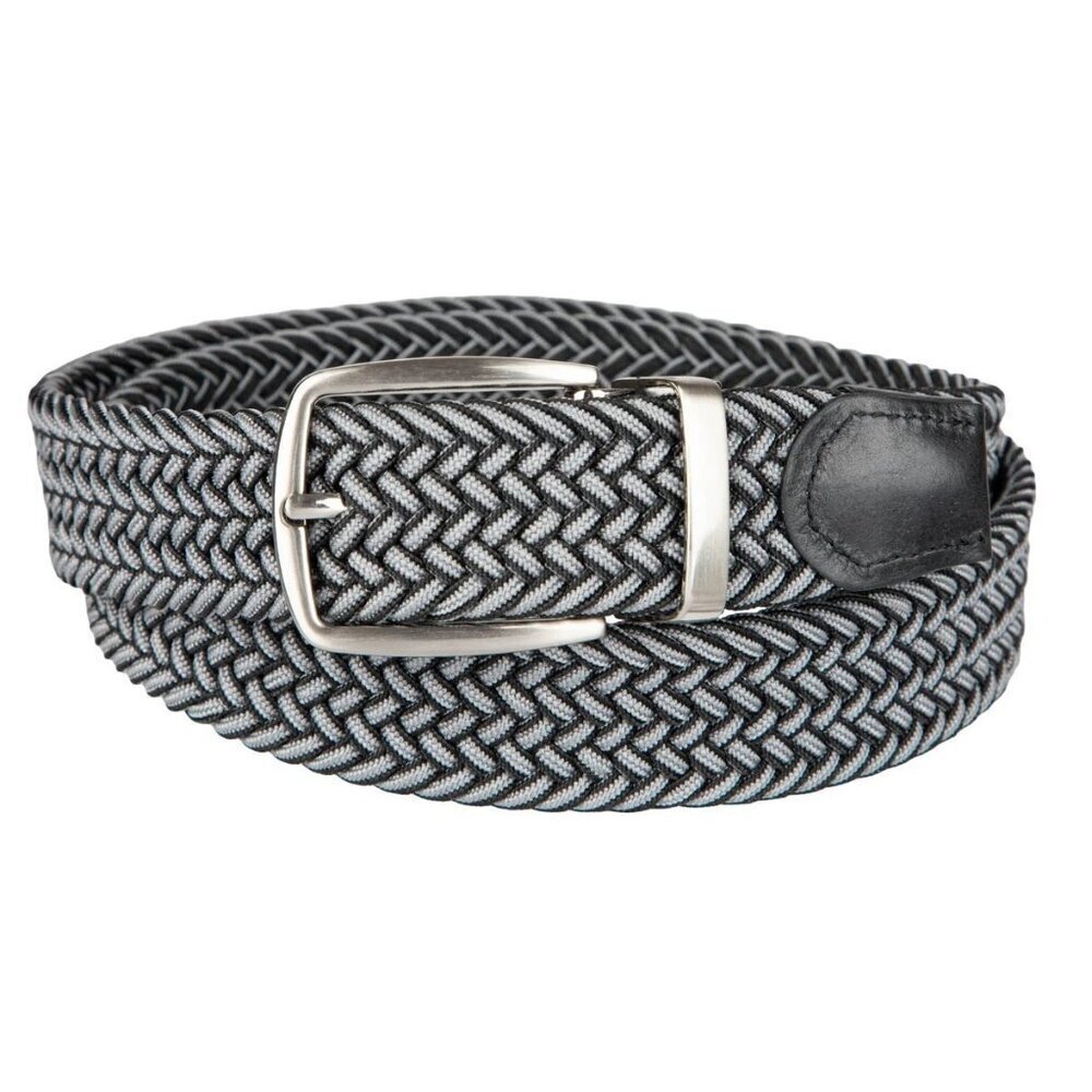 Tommy Bahama Men's Stretch Braided Reversible Belt Black/Grey L/XL 38x42 a0809